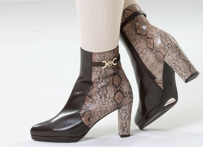 Peter Kaiser, trendige Damen-Stiefeletten, mit Rei&szlig;verschluss TAUPE-MOKKA