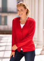 Strickjacke mit Z&ouml;pfchendessin 