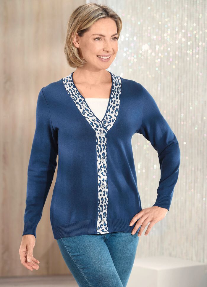 Pullover in sehr weicher Qualität mit Modal JEANSBLAU-ECRU