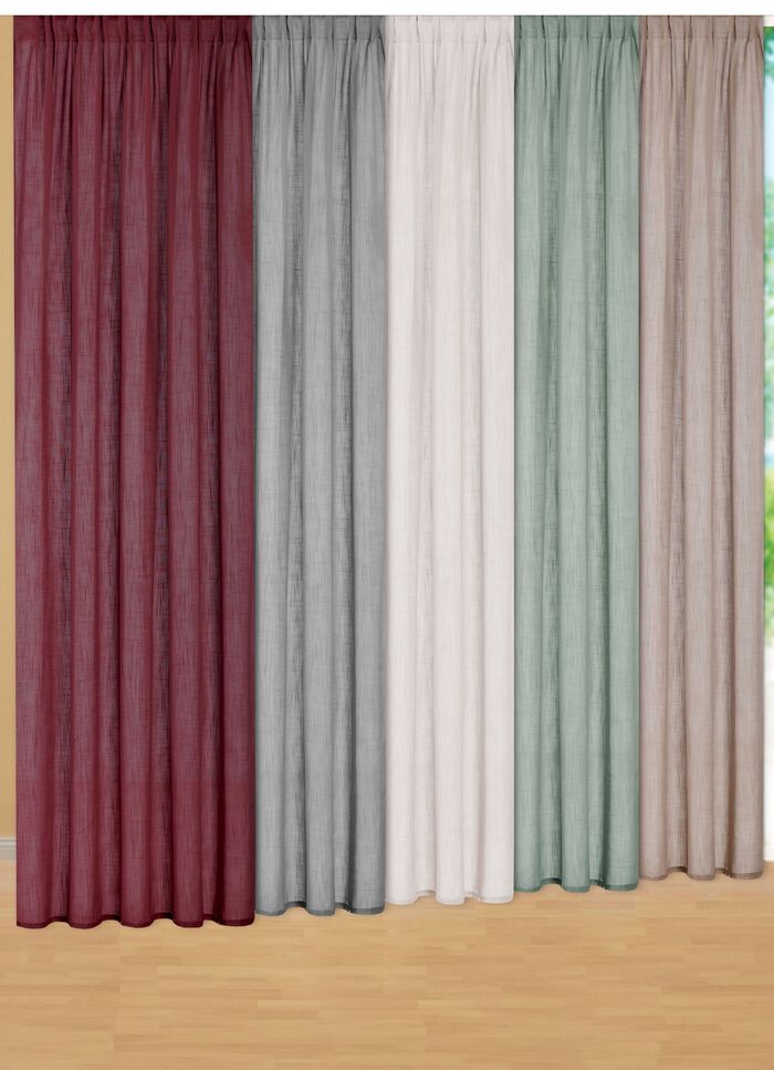 Halbtransparente &Uuml;bergardine in Leinenoptik 