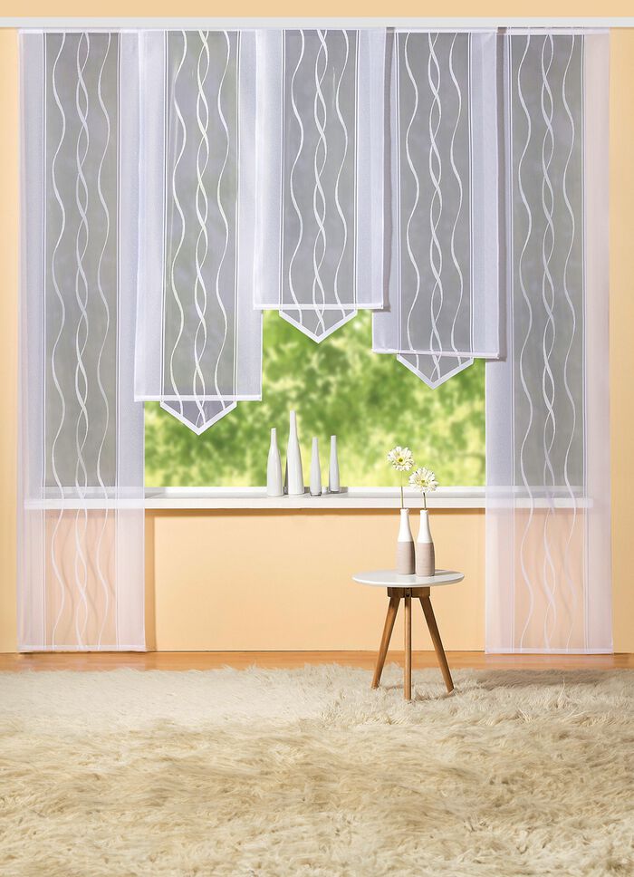 Schiebegardine Welle mit geradem Abschluss 