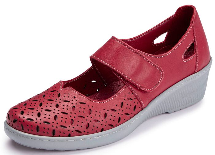 Gemini Slipper aus weichem Rindleder ROT