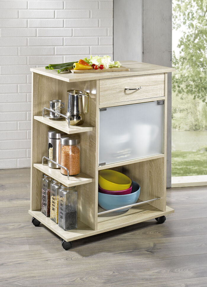 Geräumiger Küchenrollwagen EICHE SONOMA