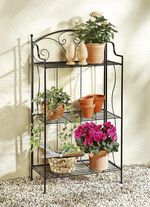 Standregal aus lackiertem Stahl SCHWARZ