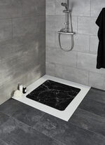 Sicherheits-Einlagen mit Marmor-Dessin SCHWARZ-WEISS