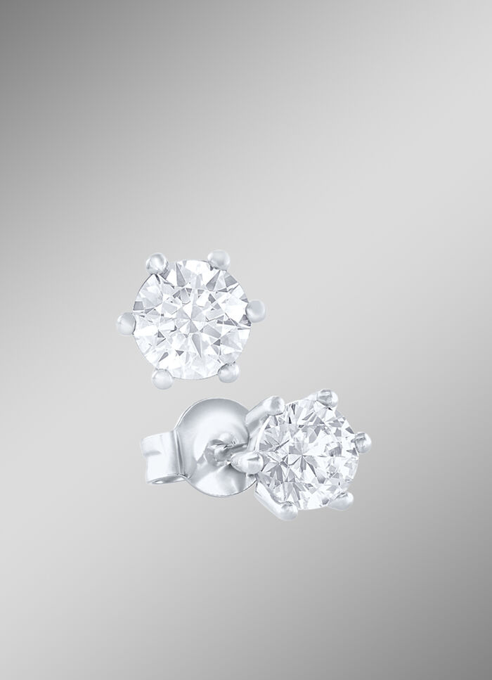 Ohrstecker in Weißgold 