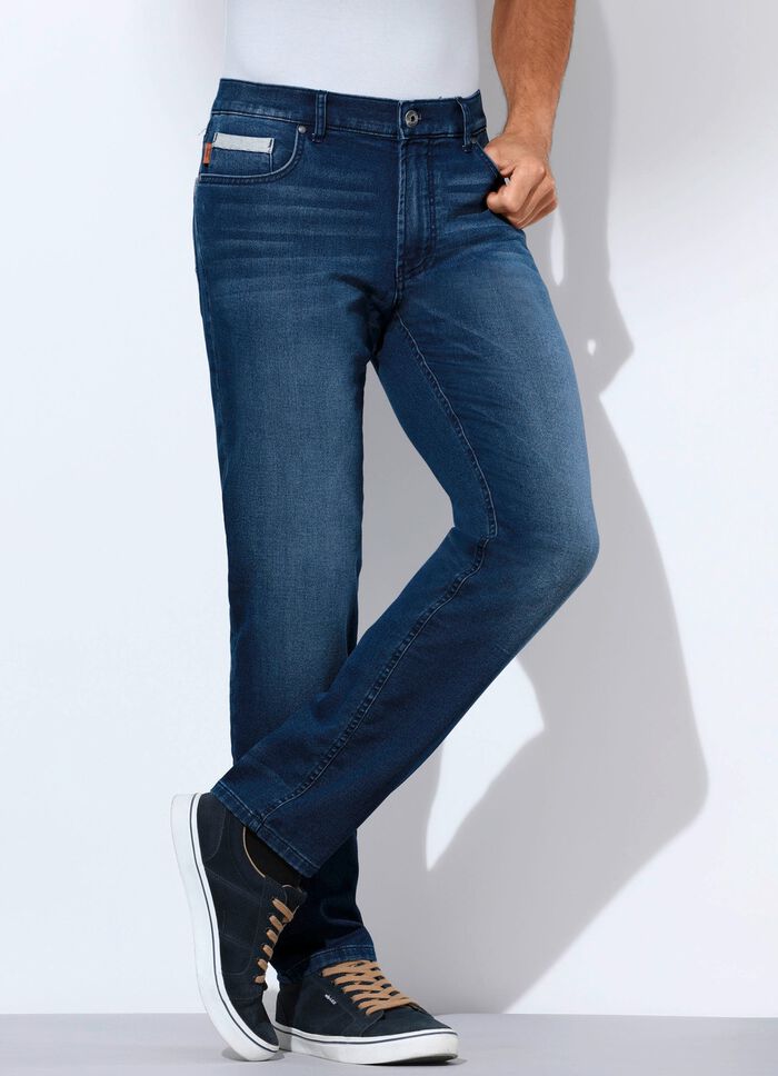 Jogg-Denim-Jeans von "Francesco Botti" in 2 Farben DUNKELJEANS