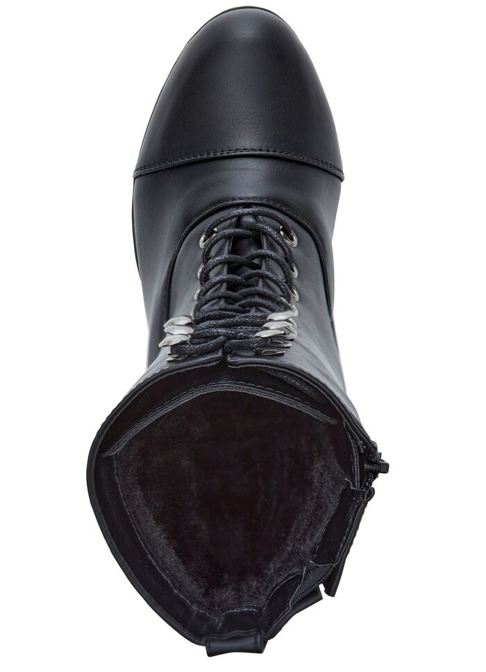 Andrea Conti, modische Damen-Stiefeletten, Winterschuhe, mit Rei&szlig;verschluss SCHWARZ