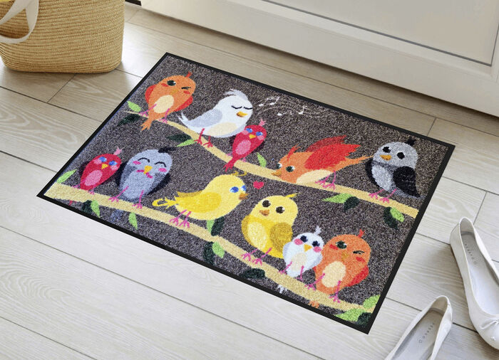 Fußmatte Vogelfamilie 