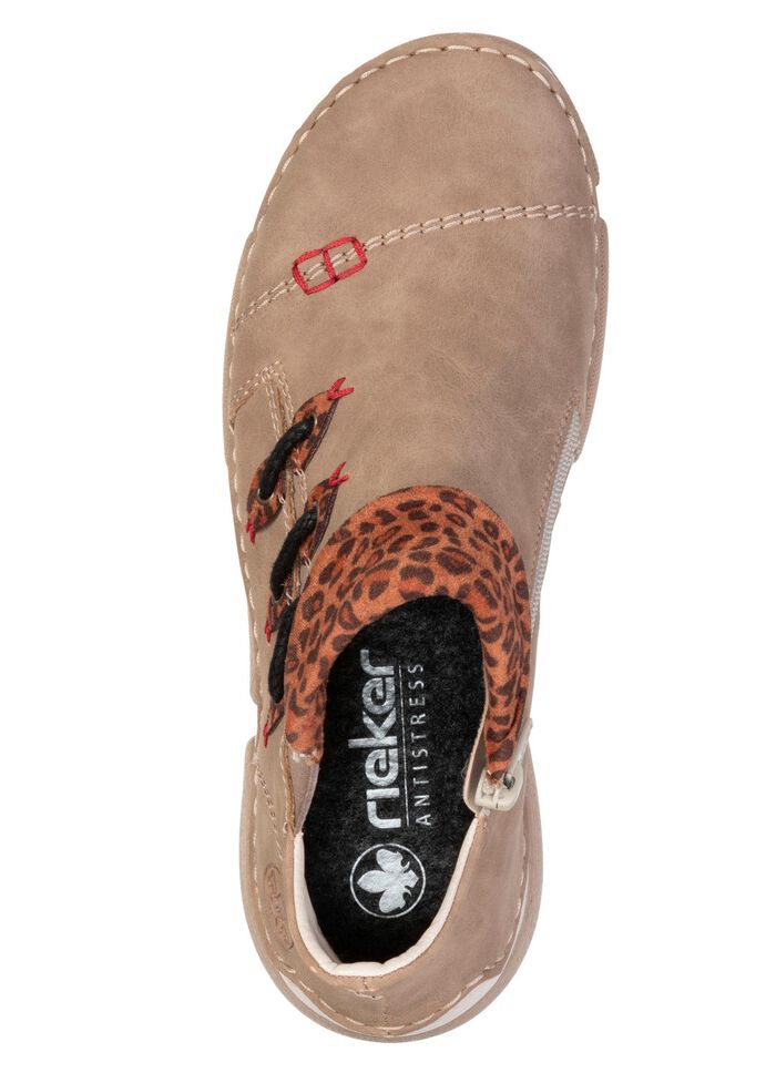 Rieker, trendige Damen-Boots, Winterschuhe, mit Rei&szlig;verschluss TAUPE-BRAUN