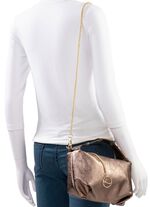 Laurina Tasche aus genarbtem Kalb-Nappaleder BRONZE