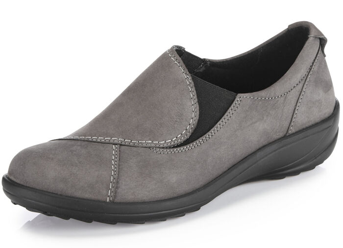 ELENA EDEN Slipper aus Nubukleder GRAU