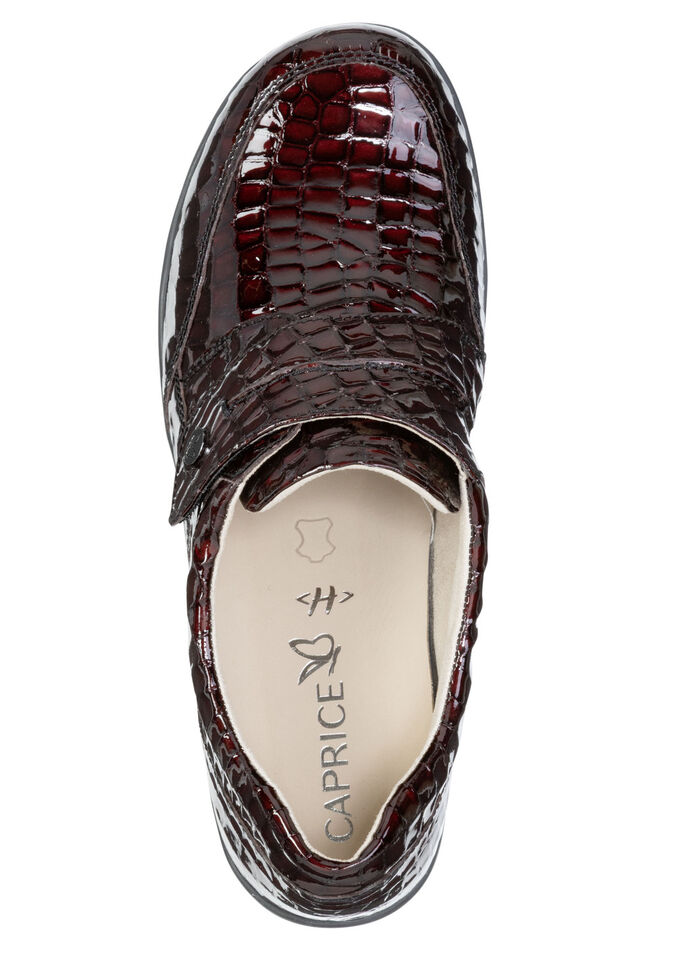 Caprice, elegante Damen-Slipper, Weite H, mit herausnehmbarem Fußbett BURGUND