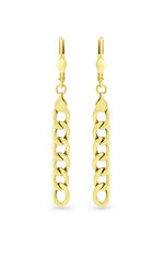 Lange Ohrhänger im Panzerketten-Design 