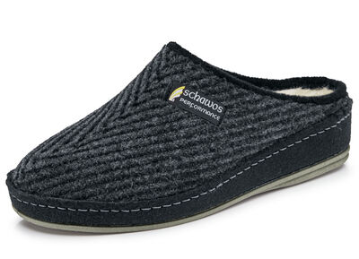 Gefütterte Herren-Hausschuhe, mit Schurwolle 