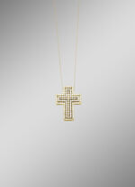 Kreuz-Anh&auml;nger mit Brillanten 