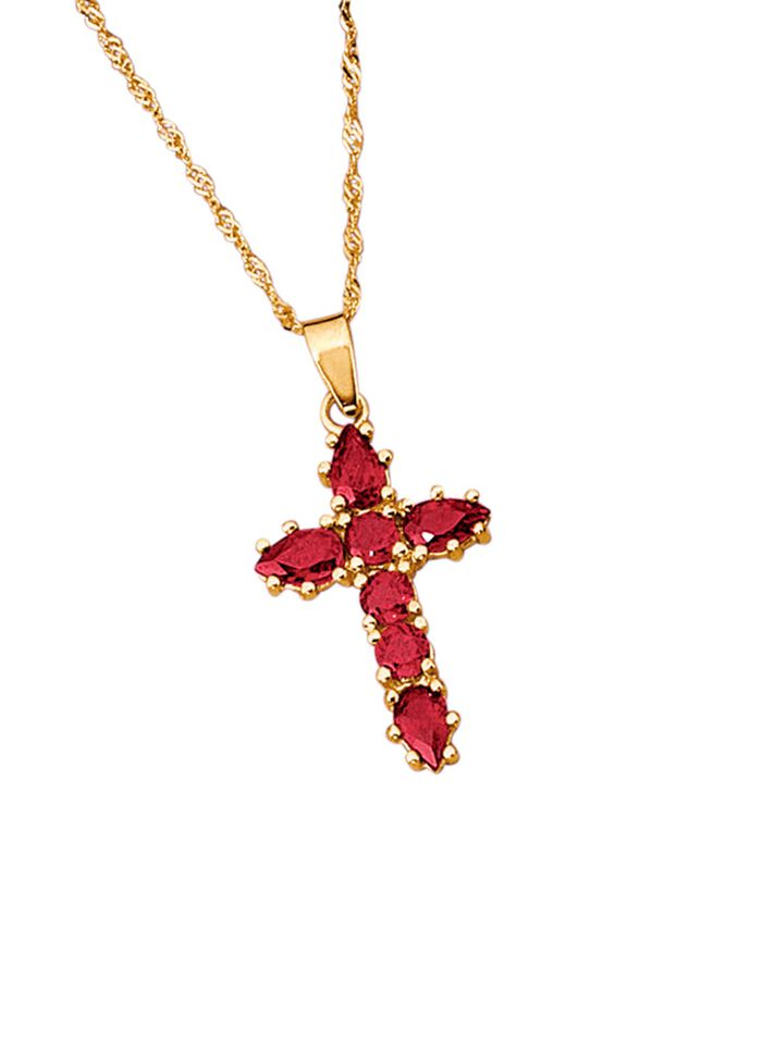 Kreuz-Anh&auml;nger mit Singapurkette 