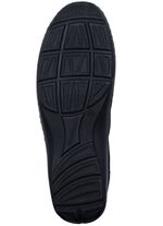 Waldl&auml;ufer, bequeme Damen-Slipper, Weite H, mit herausnehmbarem Fu&szlig;bett MARINE