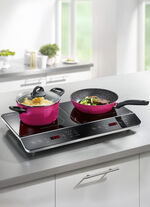 Induktions-Kochplatte von CASO SCHWARZ-SILBER