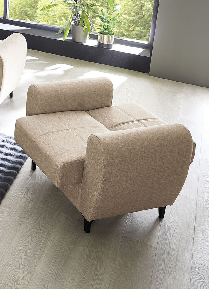 Frei im Raum aufstellbare Polstermöbel mit Bettfunktion BEIGE