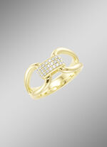 Vergoldeter Damenring mit Zirkonia 