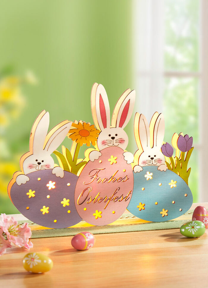 Beleuchtete Dekoration aus Holz 