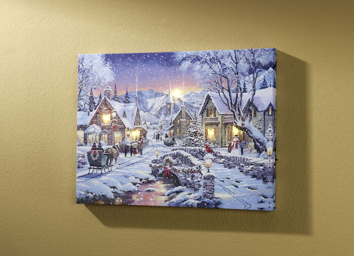 Weihnachtliches LED-Bild 