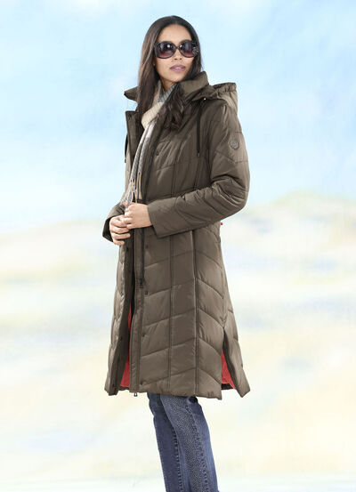 Mantel mit Reißverschluss-Seitenschlitzen 