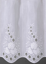 Bestickter Kurzstore mit gebogtem Abschluss 