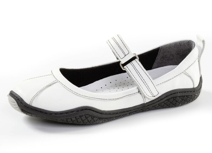 Gemini, klassische Damen-Slipper, Weite G, mit herausnehmbarem Fußbett WEISS