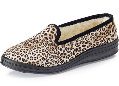 Trendige Damen-Hausschuhe, Weite H, mit Wolle 