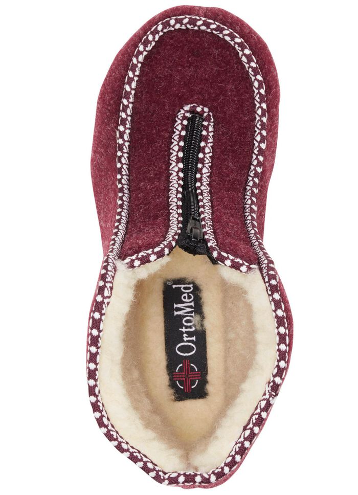 Warme Damen-Hausschuhe, Weite H, mit Rei&szlig;verschluss 