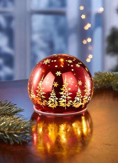 Glaskugel mit Beleuchtung 