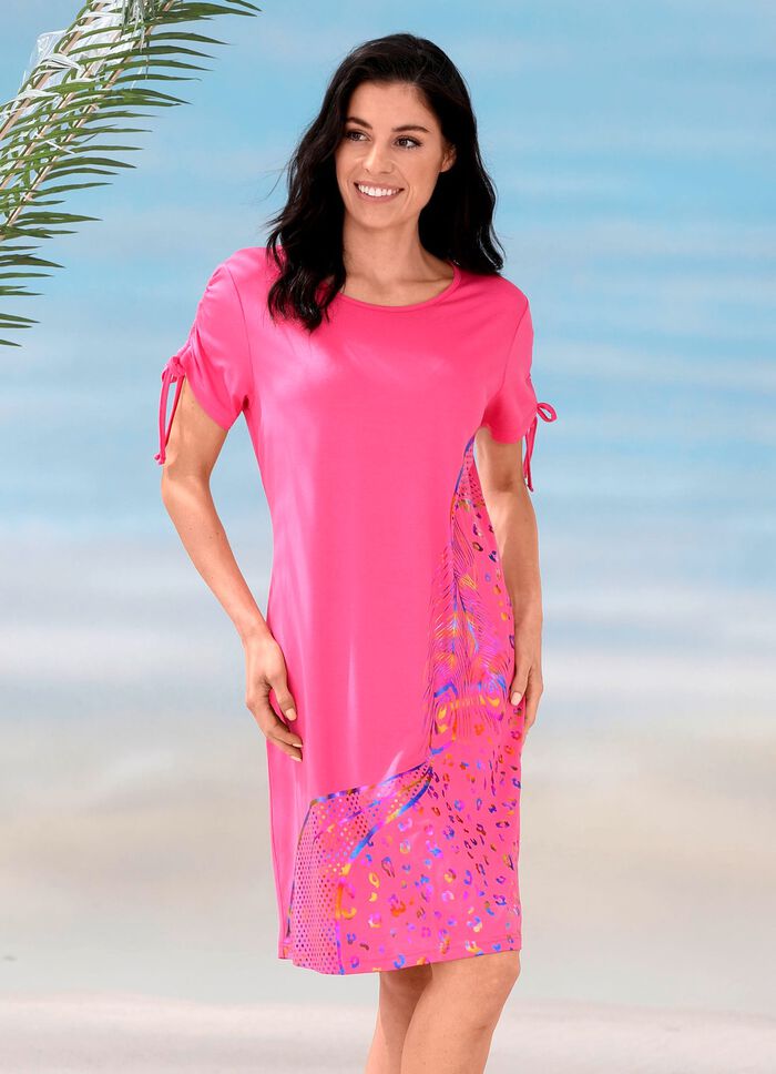 Laurina Kleid mit schimmerndem Druck PINK