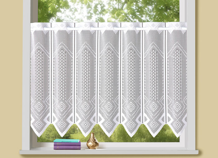 Kurzstore mit grafischem Muster und Stangendurchzug 