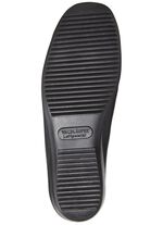 Waldl&auml;ufer, bequeme Damen-Slipper, Weite H, mit herausnehmbarem Fu&szlig;bett SCHWARZ-BURGUND