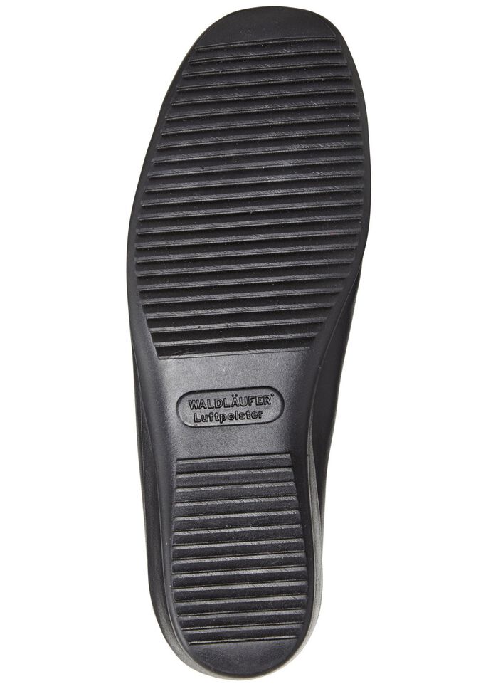 Waldl&auml;ufer, bequeme Damen-Slipper, Weite H, mit herausnehmbarem Fu&szlig;bett SCHWARZ-BURGUND