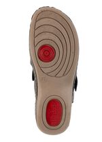 ELENA EDEN, sommerliche Damen-Clogs, Weite G, mit verstellbarer Schlie&szlig;e SCHWARZ