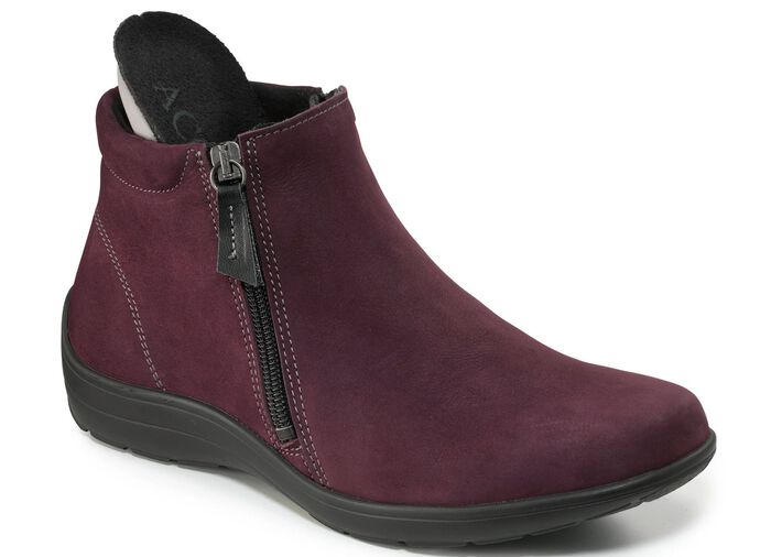 ELENA EDEN Bootie aus Nubukleder BORDEAUX