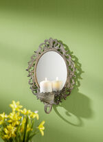 Wandkerzenhalter mit Spiegel 