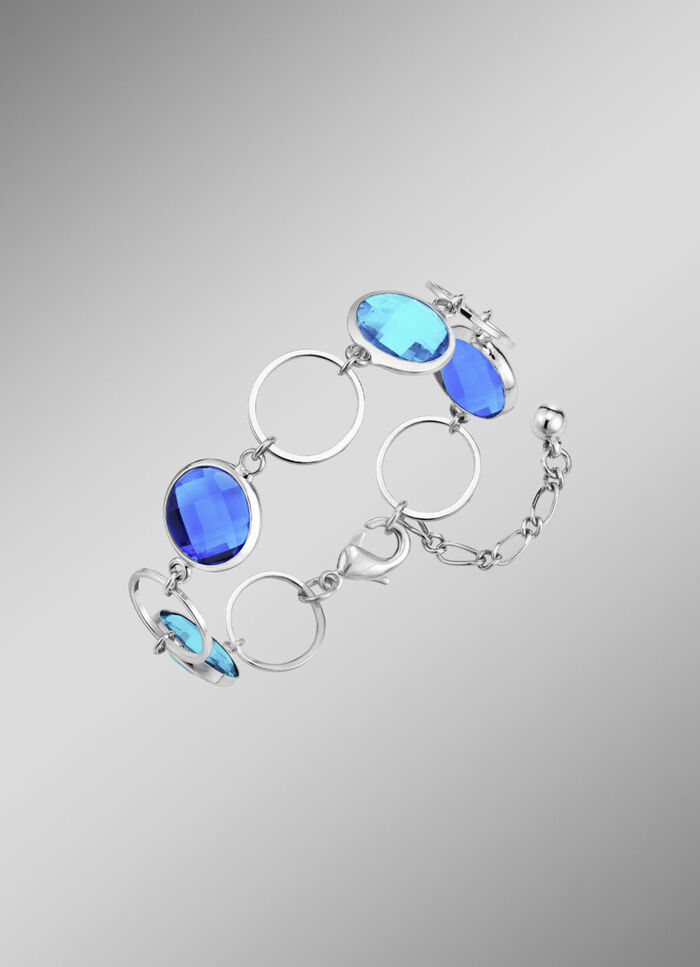 Schmuckset, 3-teilig, mit Kristallsteinen 