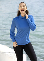 Rollkragenshirt mit Smok-Einsatz 