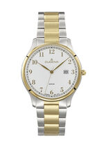 Dugena-Quartz-Herrenuhr mit Edelstahlbandgehäuse 