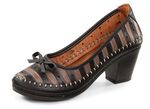 Gemini, modische Damen-Pumps, Weite G, aus Leder SCHWARZ-BRAUN