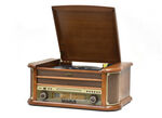 Nostalgie-Stereoanlage im Echtholzgehäuse eiche rustikal 