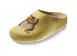 Kuschelwarmer Hausschuh aus Wollfilz GELB
