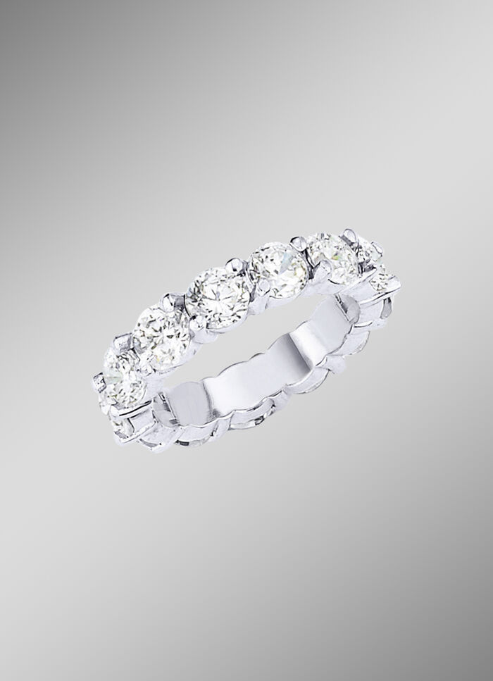 Memoire-Ring mit Brillanten mit ca. 16 Brillanten 