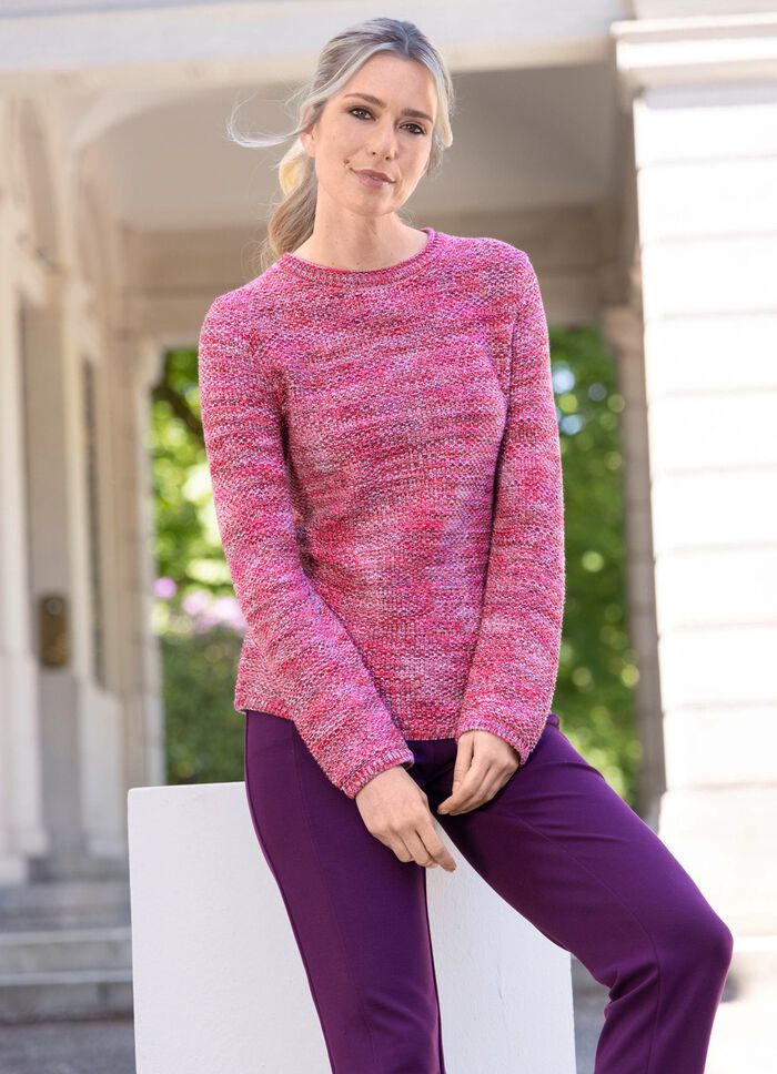 Pullover mit Reiskornstruktur 