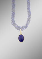 Vergoldeter Anhänger mit Lapislazuli 