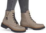 Rieker, trendige Damen-Stiefeletten, Winterschuhe, mit Rei&szlig;verschluss BEIGE-SCHWARZ